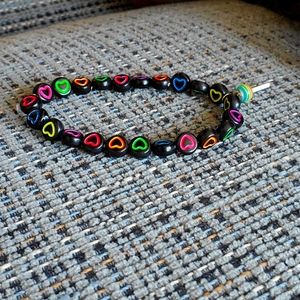Any size, rainbow colors, made by  hand, Bracelet.